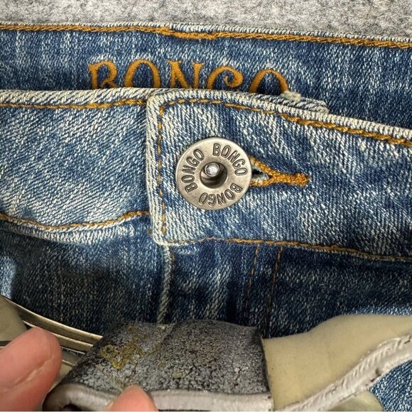 Vintage Y2K Bongo Women's Denim Festival Grunge Micro Mini Skirt Size 7 - Picture 5 of 16